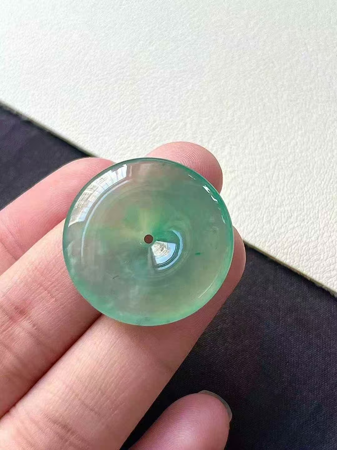 翡翠平安扣 (25.9mm直徑),天然翡翠A玉, 緬甸玉, Jade, Jadeite