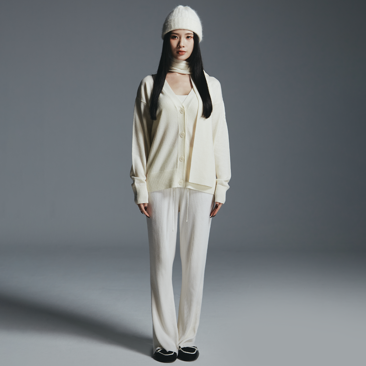 高級喀什米爾針織罩衫