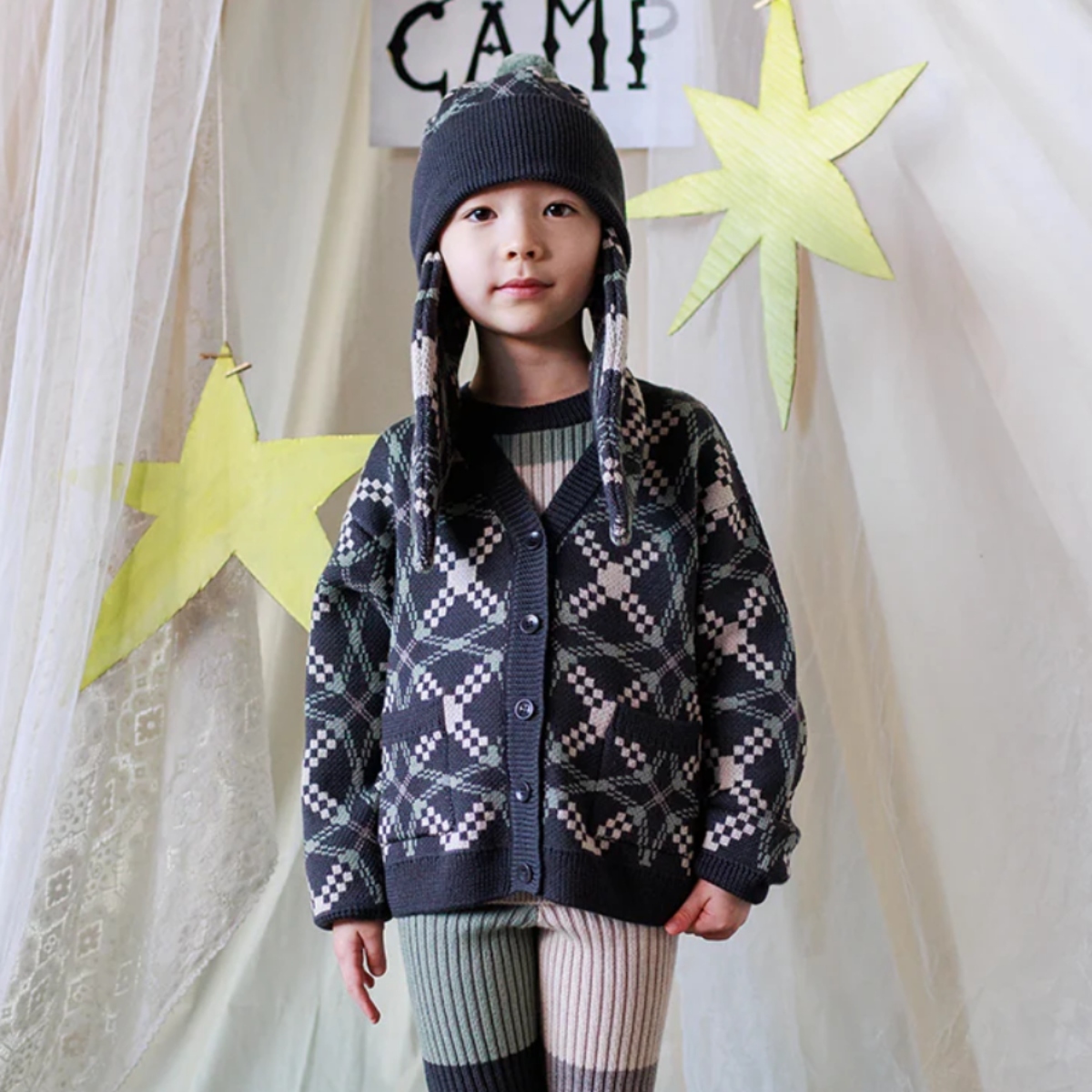 MABLI 復古織紋針織外套 SÉR CARDIGAN - ALPINE WOLF