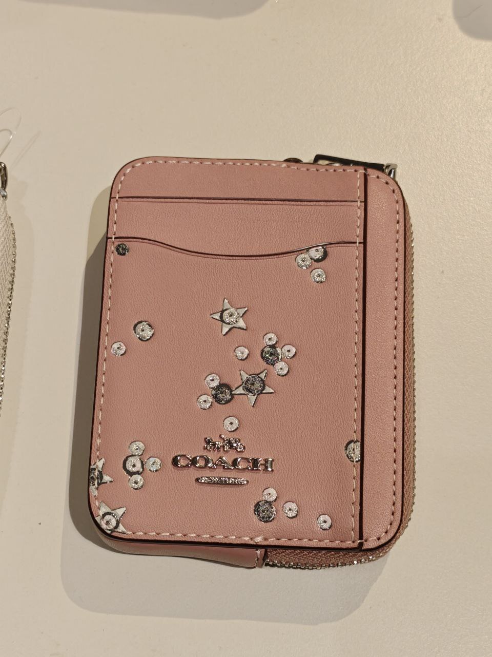 [U] COACH SV/DUSTY PINK MULTI CCO26 ZIP CC STR PRNT, 196395999354 (UCO58)