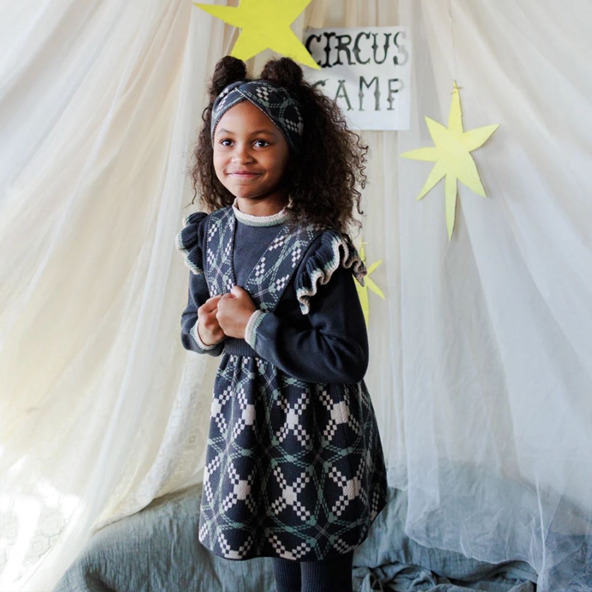 MABLI 復古織紋針織吊帶裙 SÉR PINAFORE - ALPINE WOLF