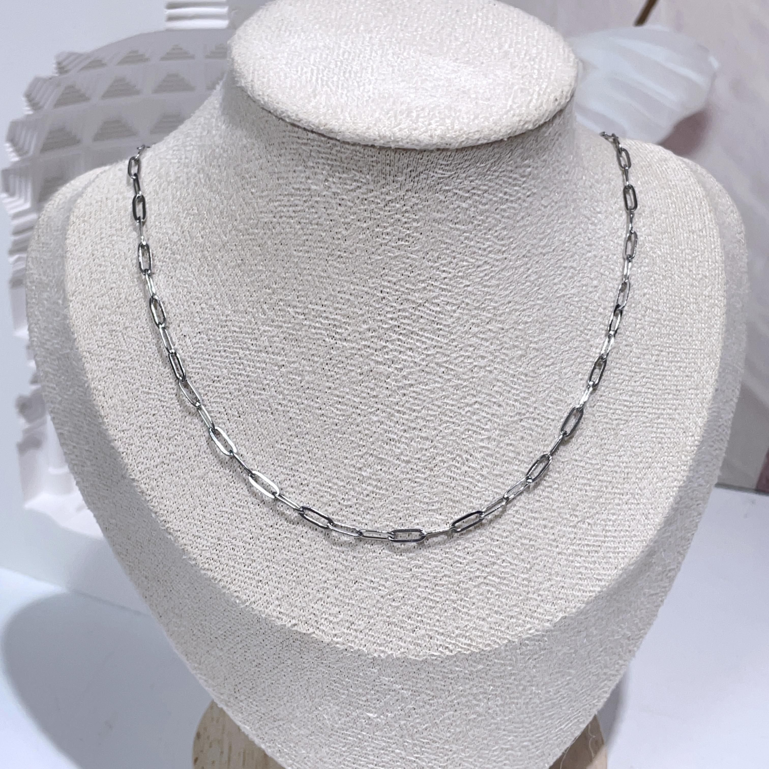 鈦鋼扣扣頸鏈 46-51cm