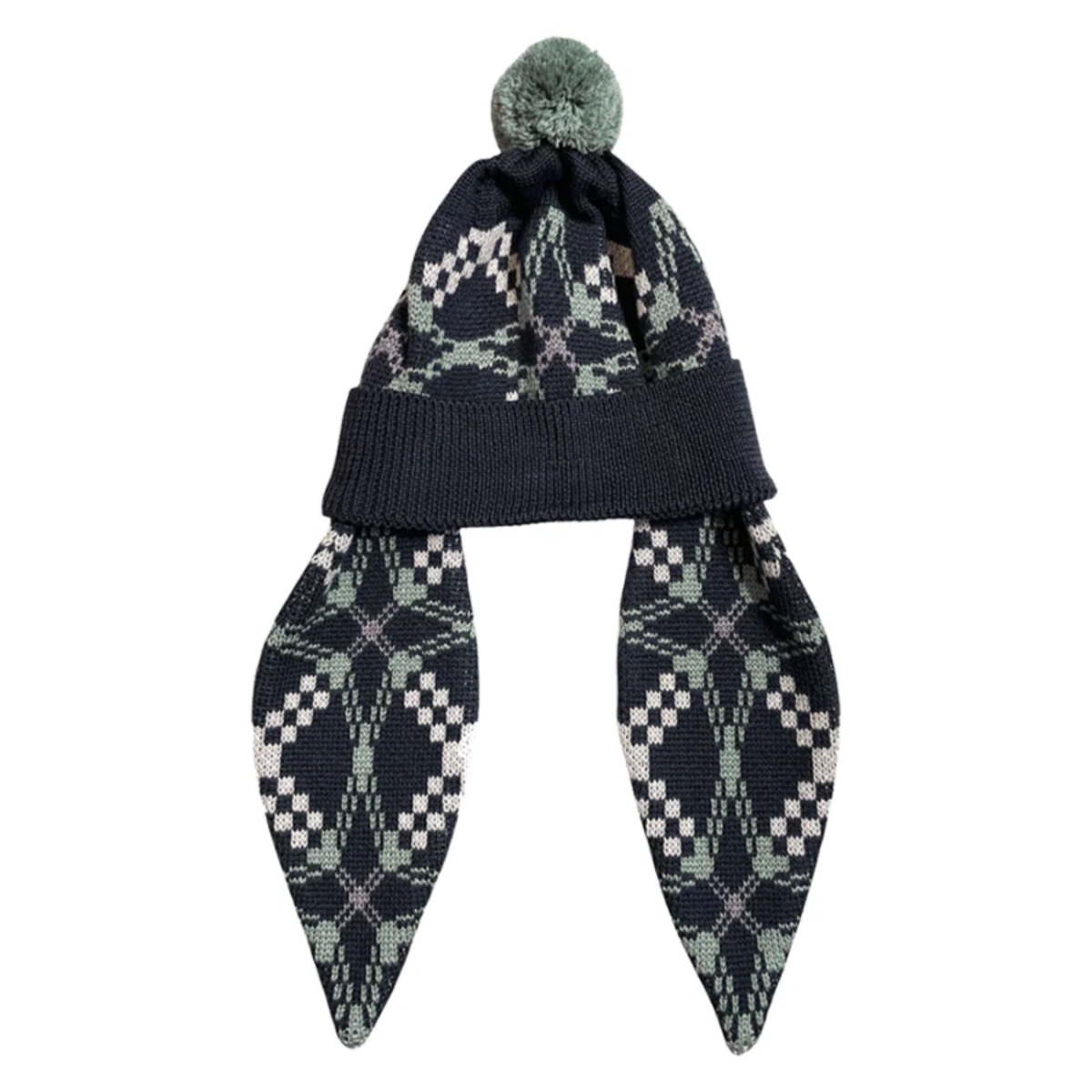 MABLI 復古織紋針織長耳帽 SÉR BEANIE- ALPINE WOLF