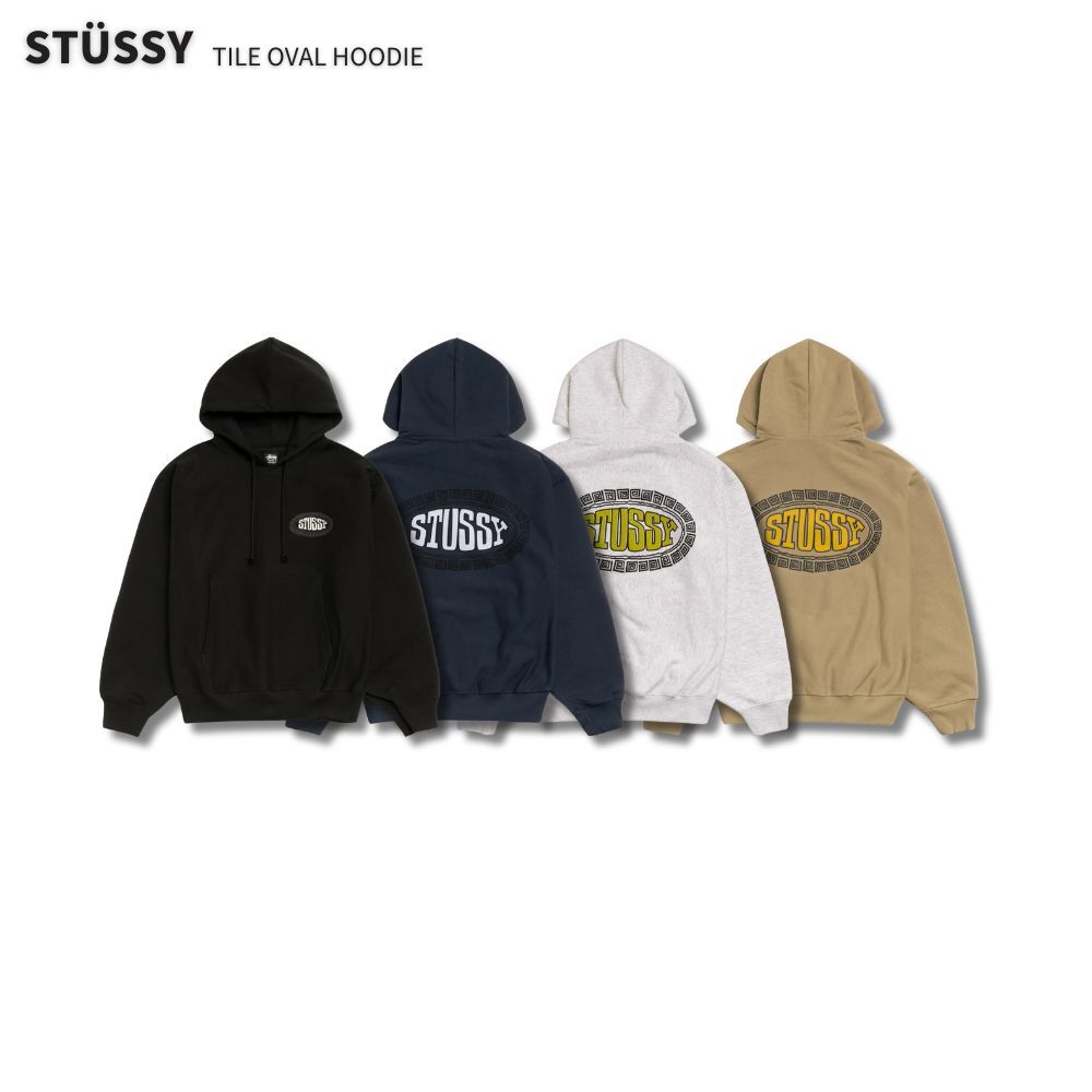 "代購" Stussy 25FW TILE OVAL HOODIE 帽T 基本款