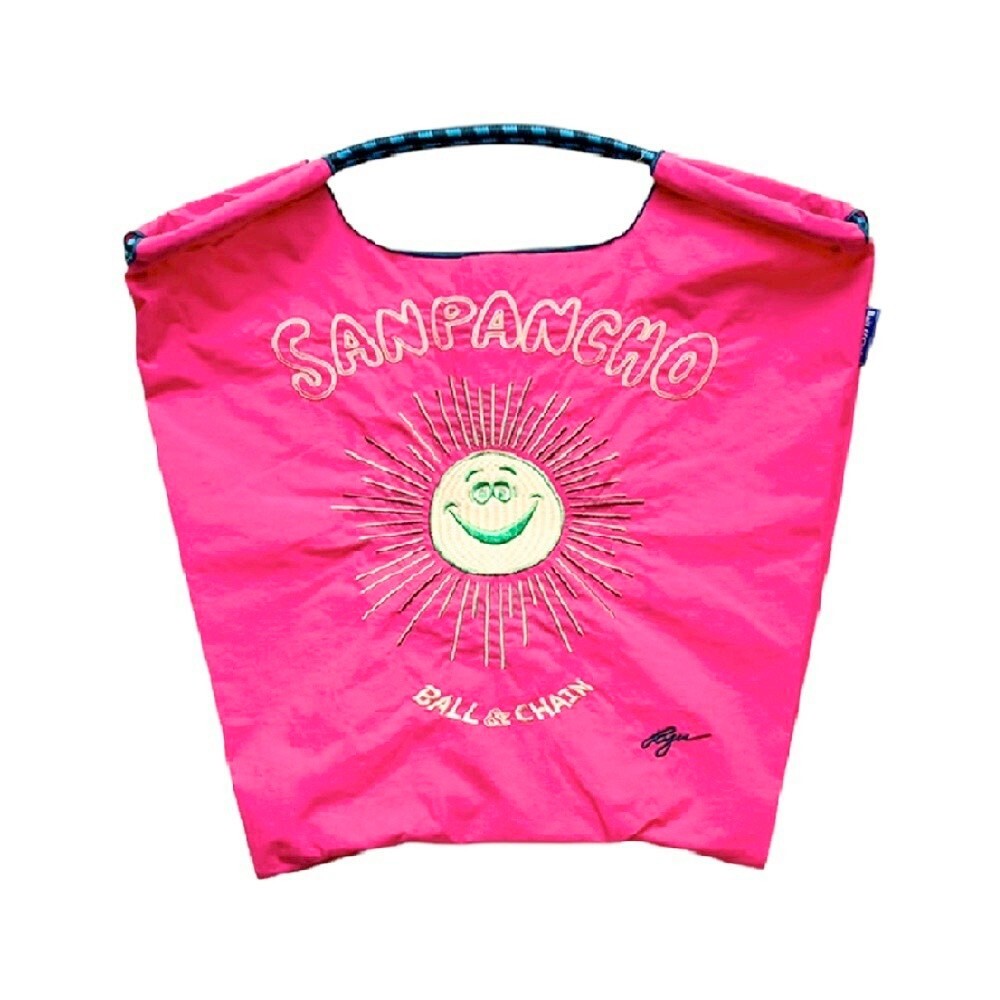 Ball＆Chain 刺繡環保購物袋 M號 - 粉紅 (31400209)