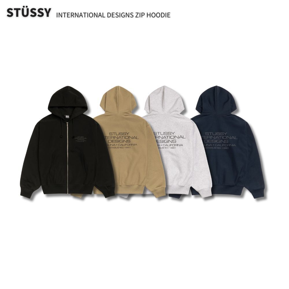 "代購" Stussy 25FW INTERNATIONAL DESIGNS ZIP HOODIE 連帽外套