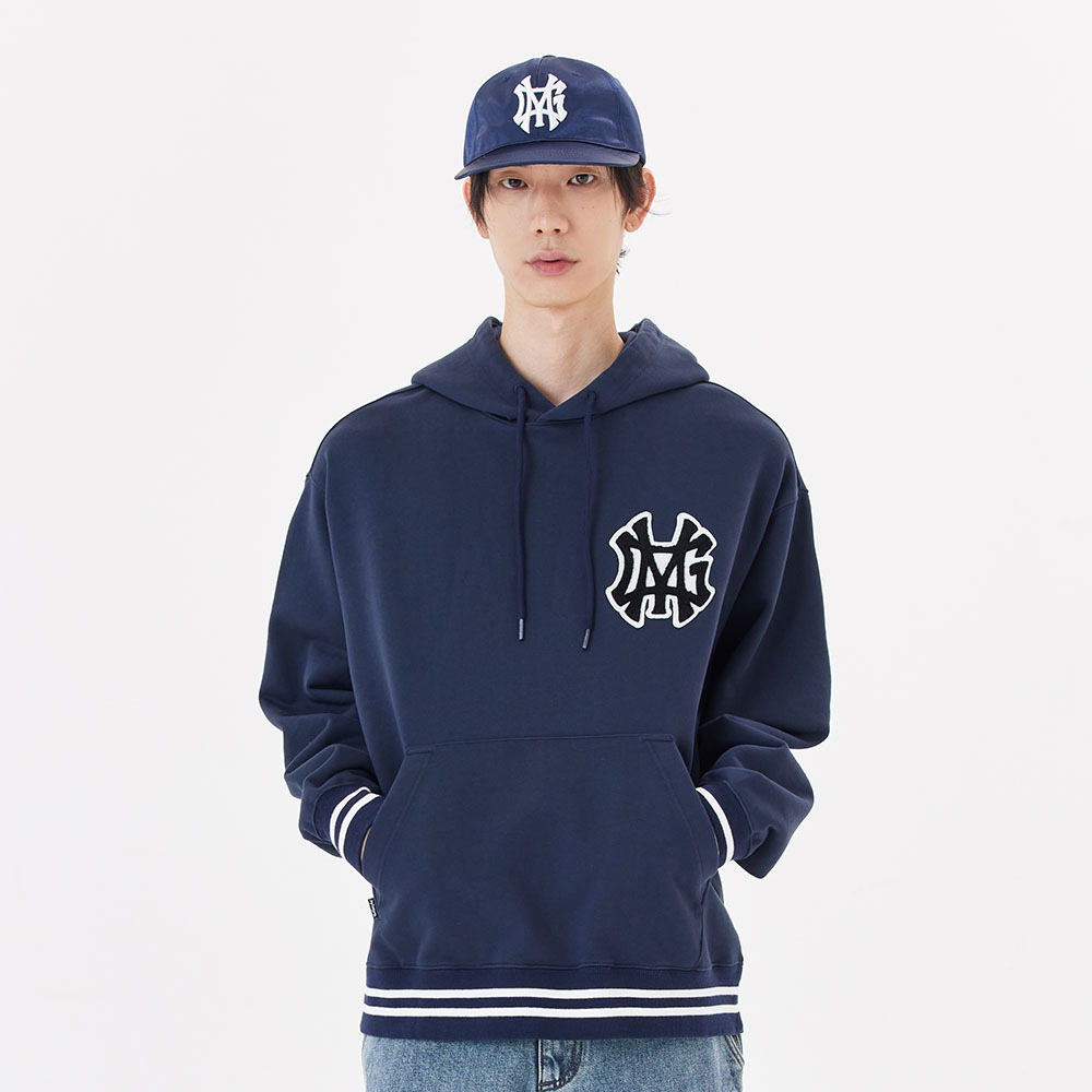 男女同款MG ANAGRAM 帽T - 深藍色｜Mark Gonzales台灣官方網站