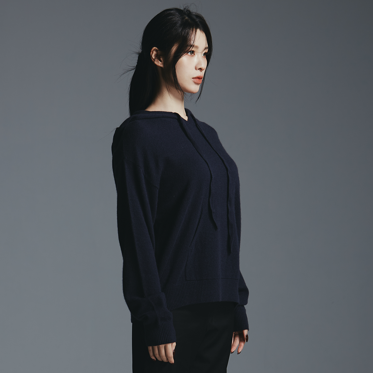 高級喀什米爾針織帽T