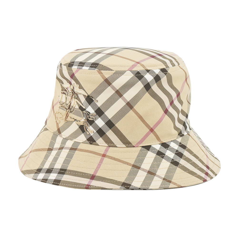 【JS’Maxx】BURBERRY 格紋斜紋布漁夫帽(淺卡其-S/L)