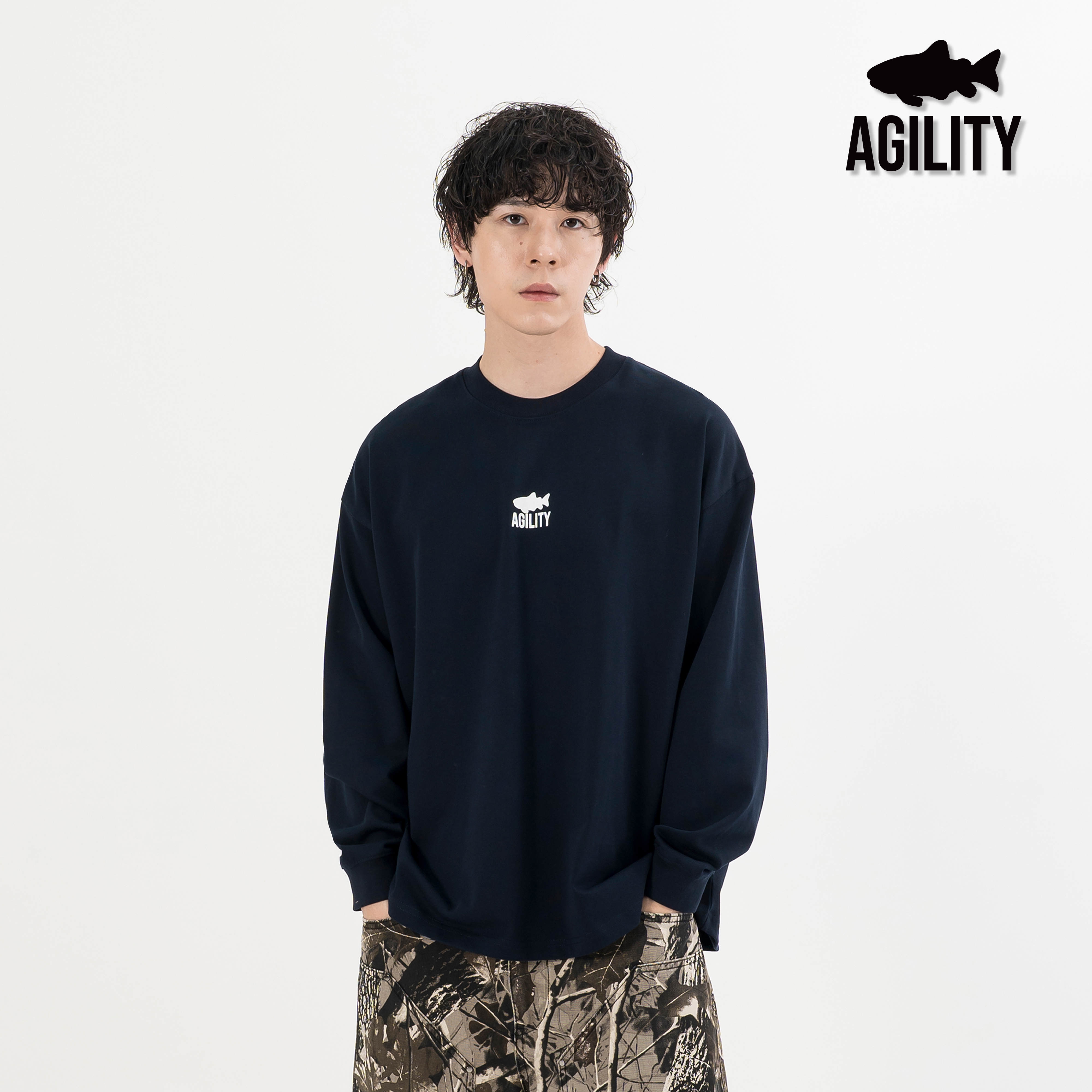 AGILITY Image Heavy LS Tee / Shadow 魚影植絨 長袖Tee [RS2-SW]