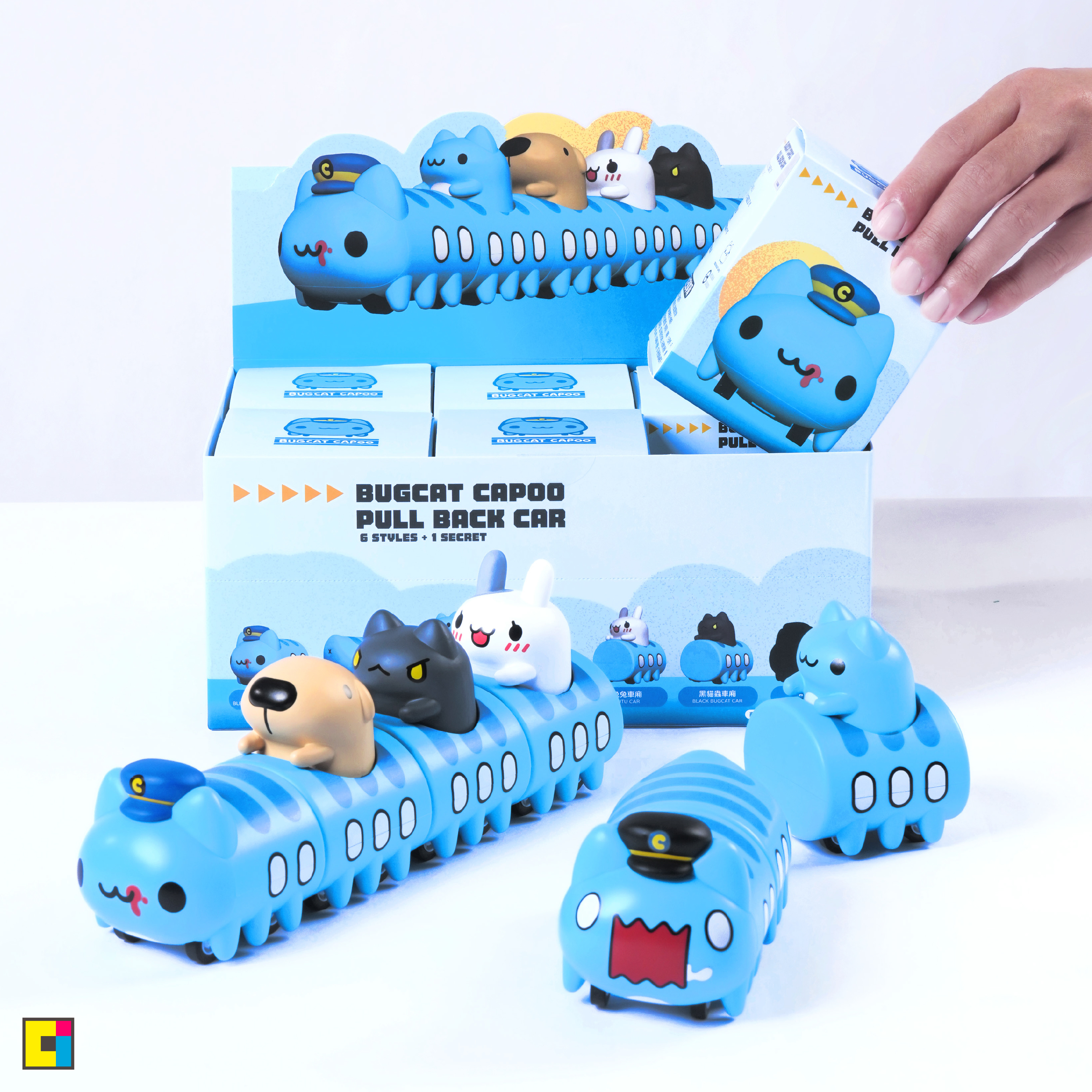 咖波好朋友公仔磁鐵迴力車(中盒)