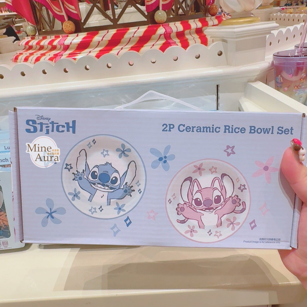 史迪奇 Stitch 安琪拉 Angel 圖案 飯碗 對碗 2入組 餐具 星際寶貝 Lilo & Stitch -香港迪士尼樂園