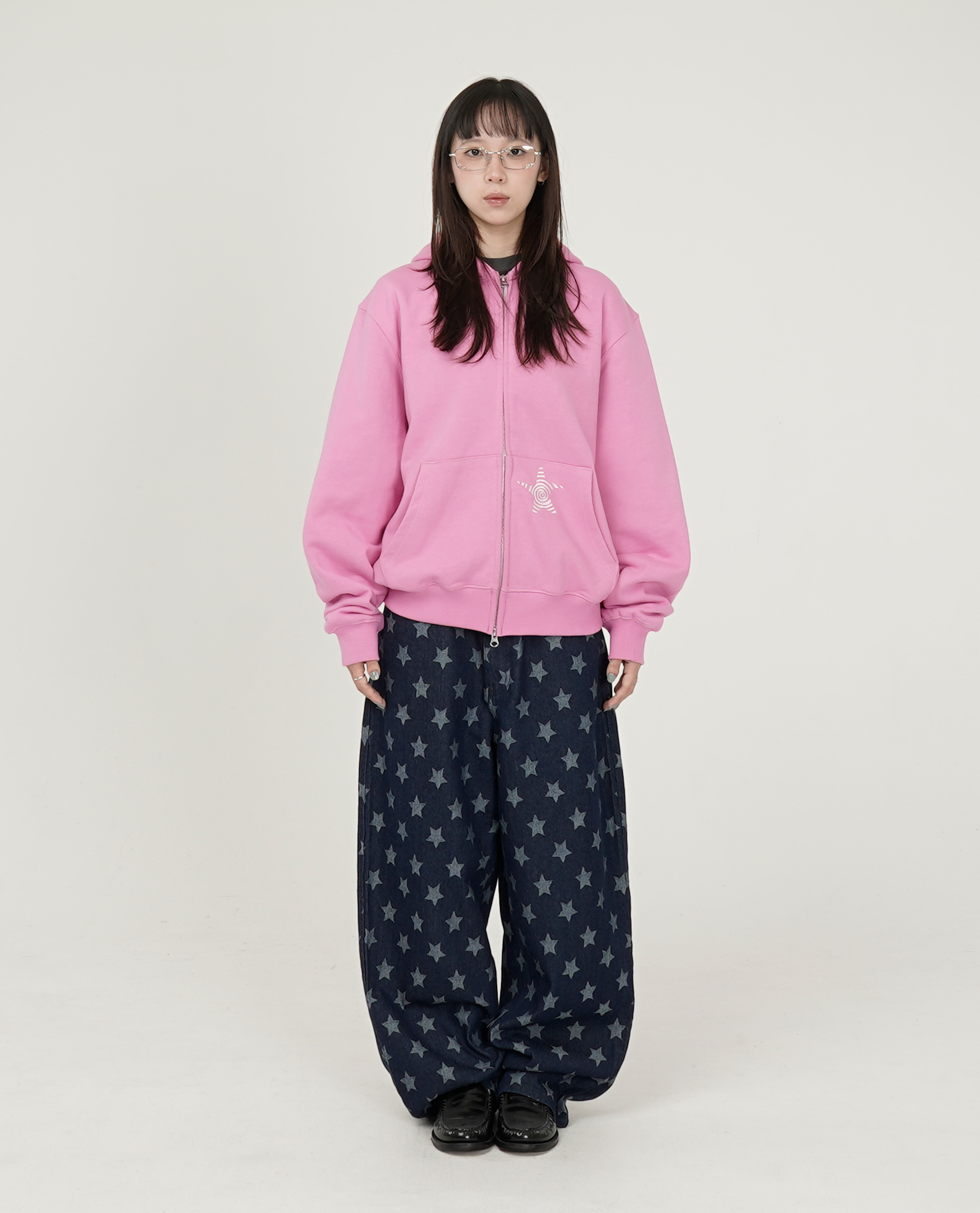 WEBHOUSE Twister Star Pocket Hoodie Zip-up - 25FW