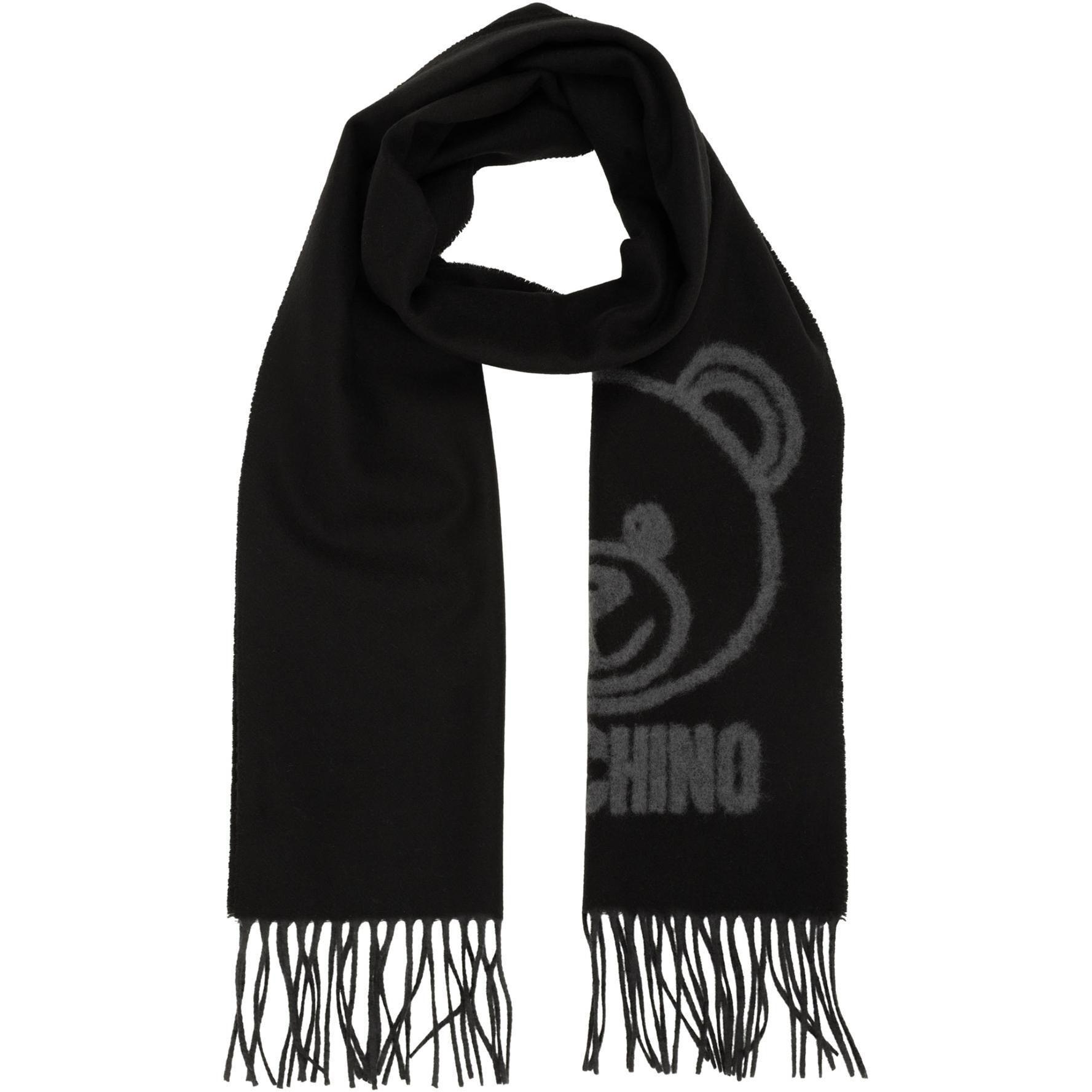 【現貨】Moschino LL1025171 大頭熊仔頸巾 (黑色) (50196 M5646)