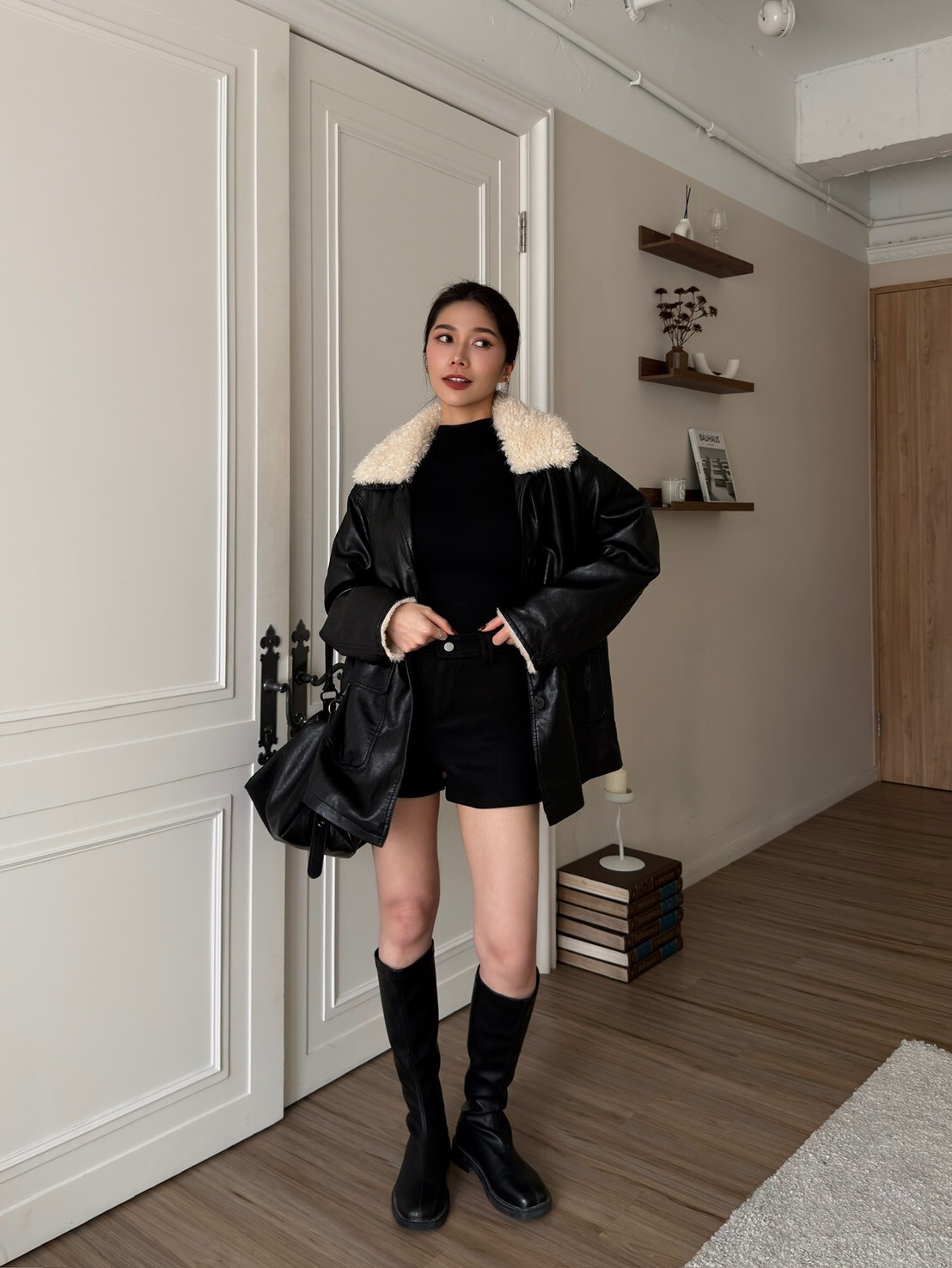 質感內刷毛皮革外套