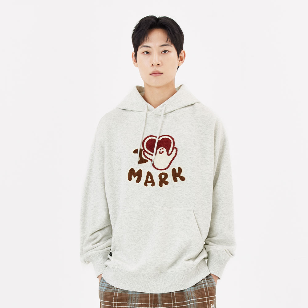 愛帽 7時間分 男女同款我愛小天使帽T - 燕麥色｜Mark Gonzales台灣官方網站