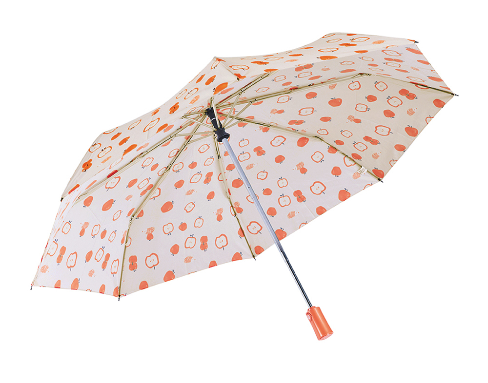RAINSTORY蘋果刺蝟抗UV個人防回彈自動傘(橘)