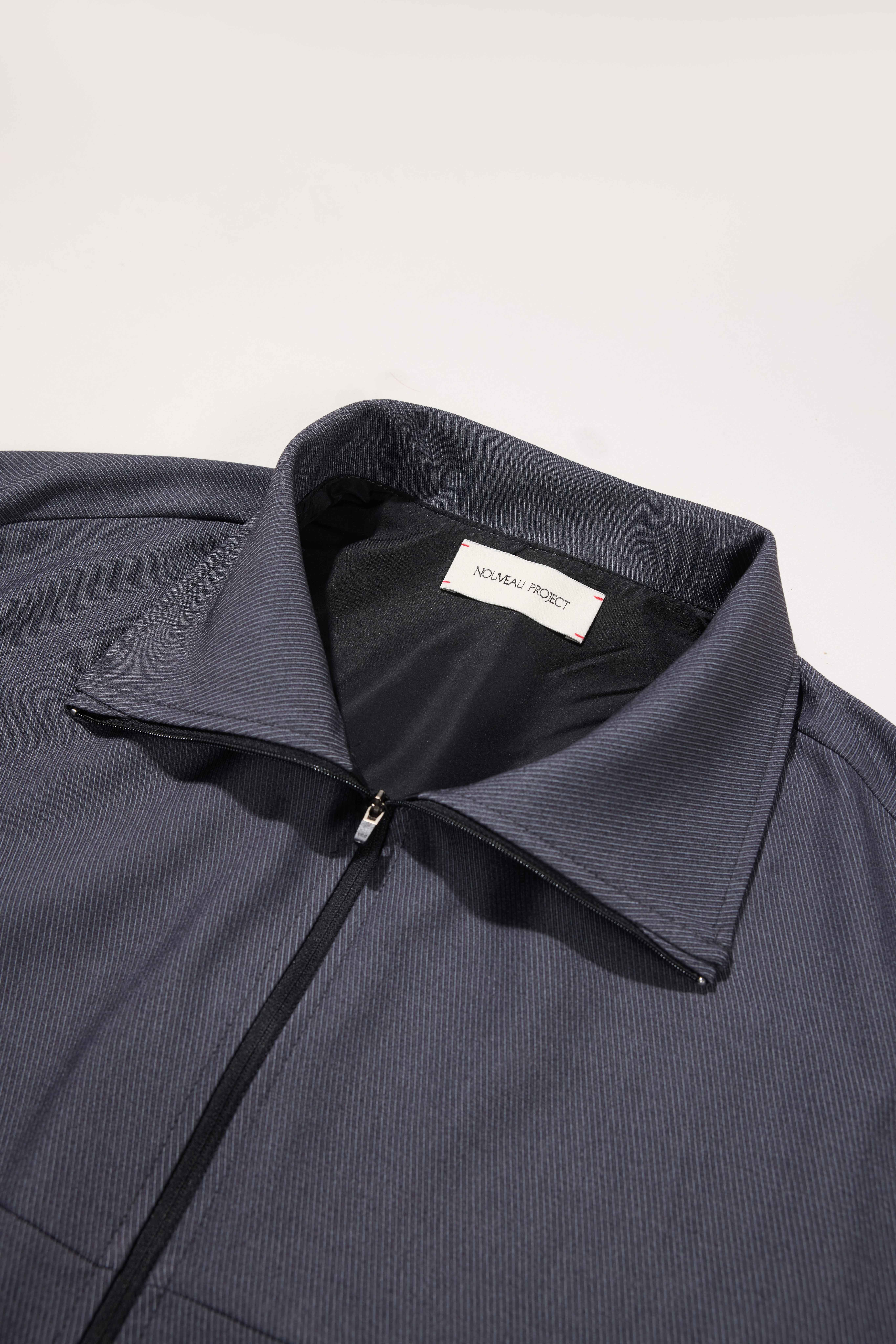 NOUVEAU PROJECT 深藍灰直條夾克 3號