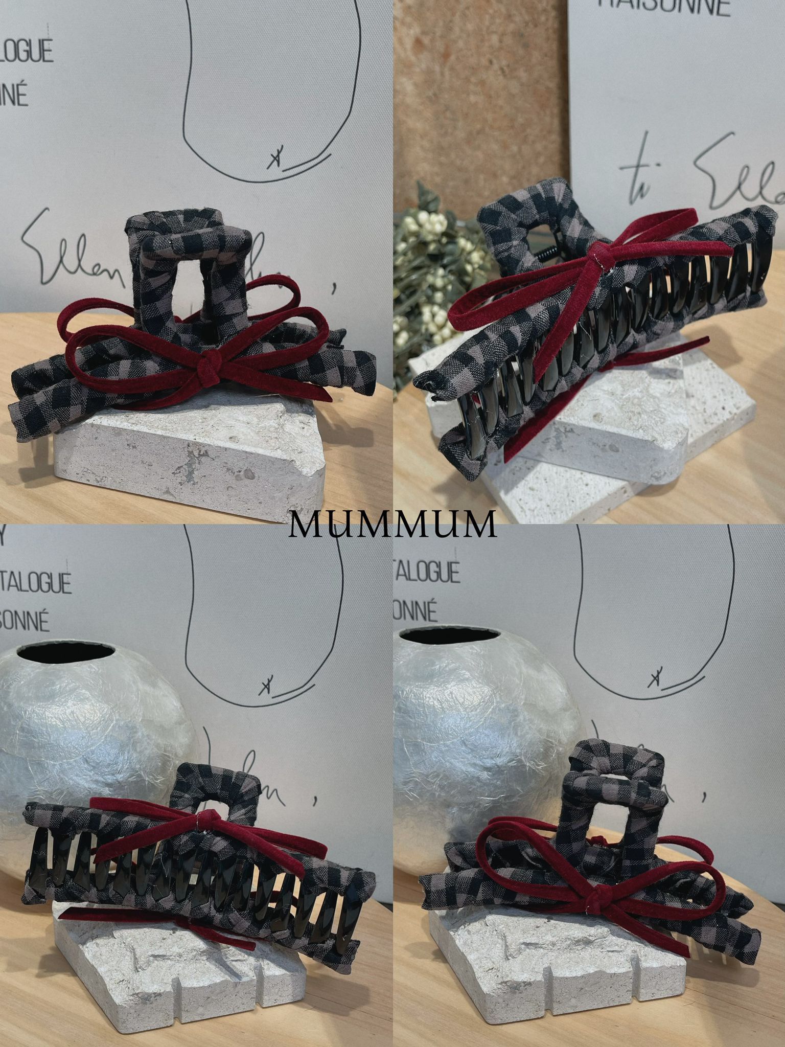 ac891/格仔蝴蝶結髮夾