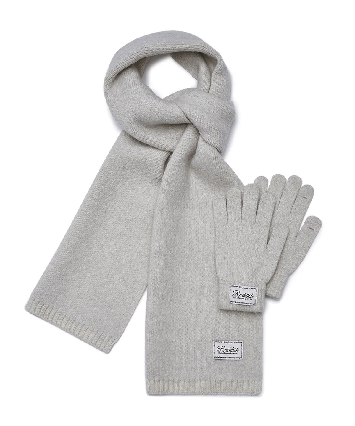Rockfish Weatherwear - FLUFFY GLOVES & SCARF SET (MELANGE GREY)