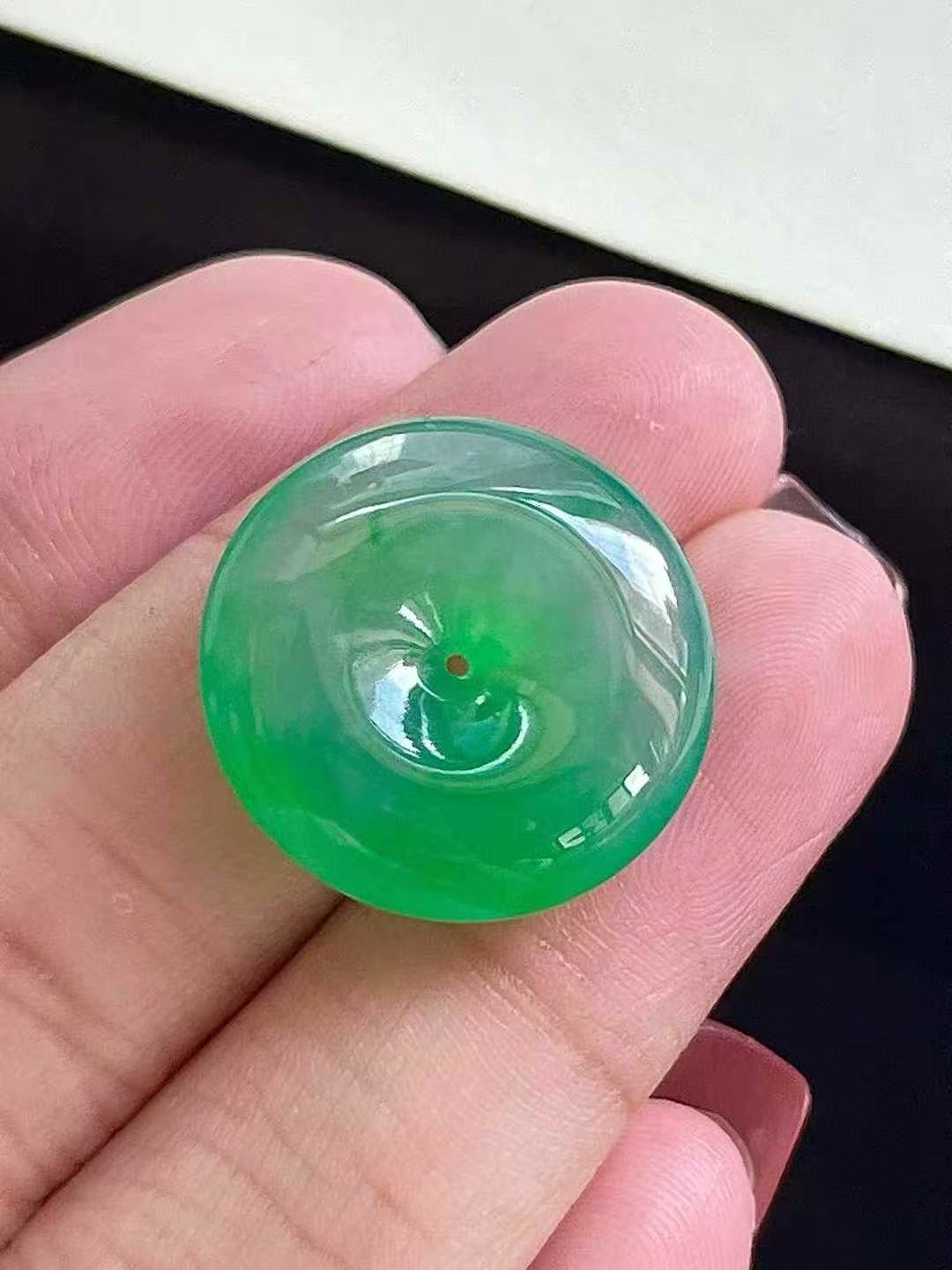 翡翠平安扣 (19.9mm直徑),天然翡翠A玉, 緬甸玉, Jade, Jadeite