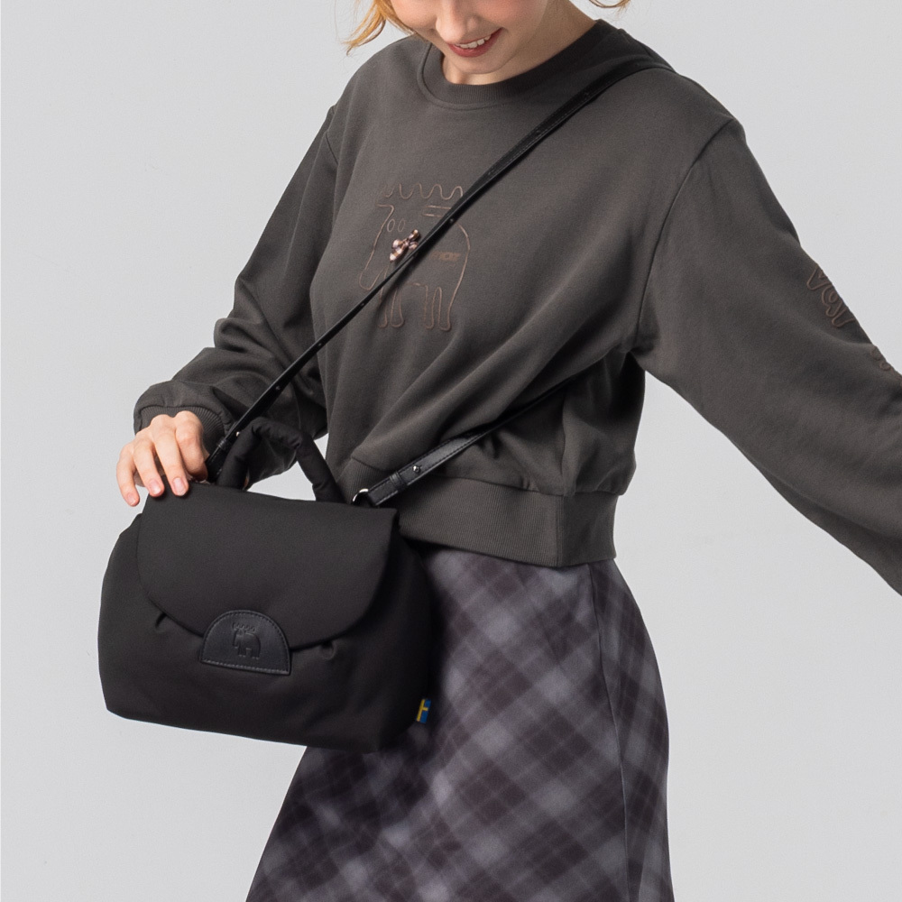 瑞典雲朵包系列｜防潑水 雲朵四用酒窩包(黑)