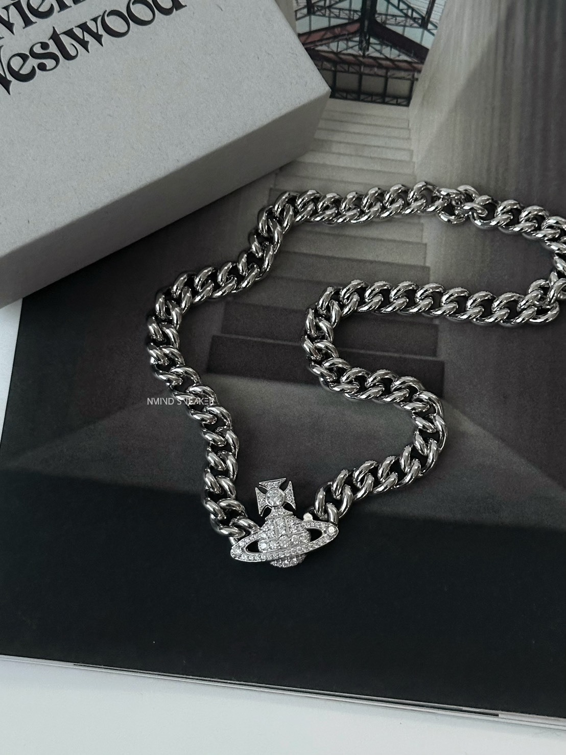 <好飾到✨> Vivienne Westwood Graziella 滿鑽星球古巴項鍊 銀