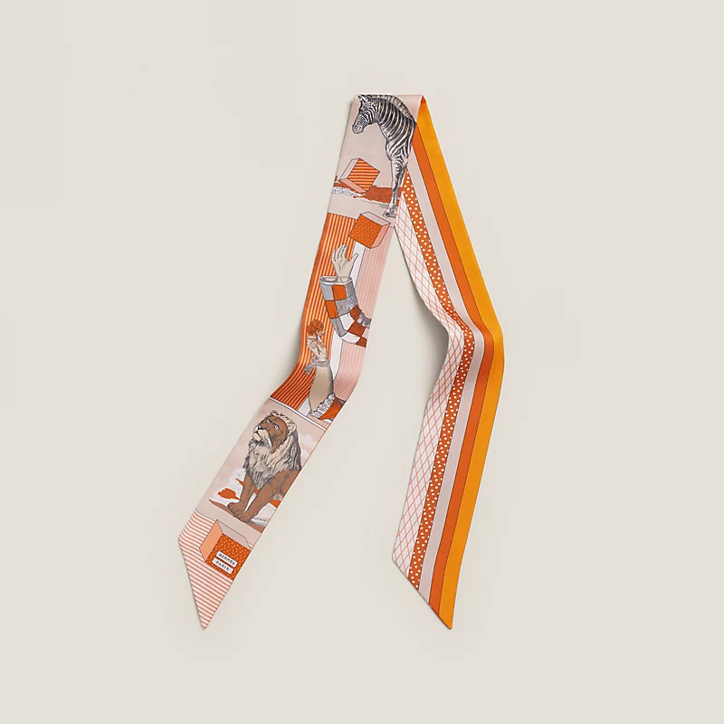 Hermes Grand Theatre Nouveau Twilly poudre / orange cuit / caramel