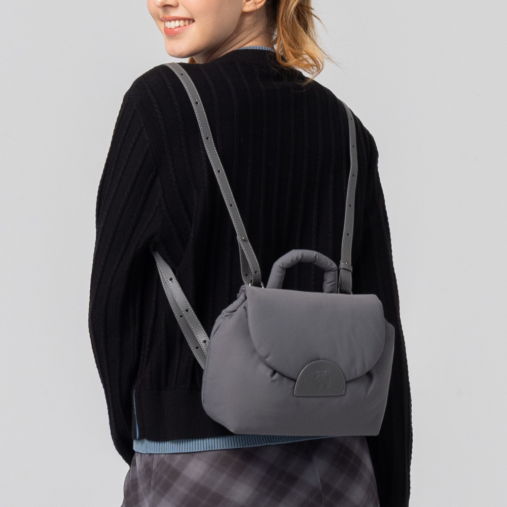 瑞典雲朵包系列｜防潑水 雲朵四用酒窩包(深灰)