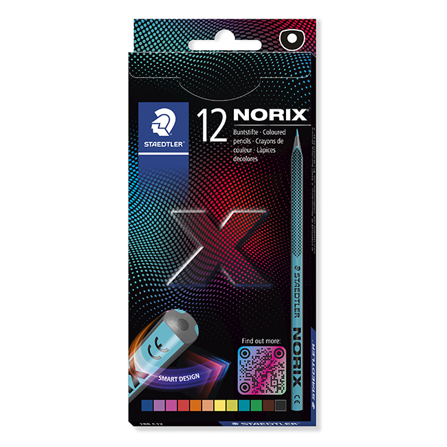 STAEDTLER施德樓 NORIX MS186C12油性色鉛筆12色