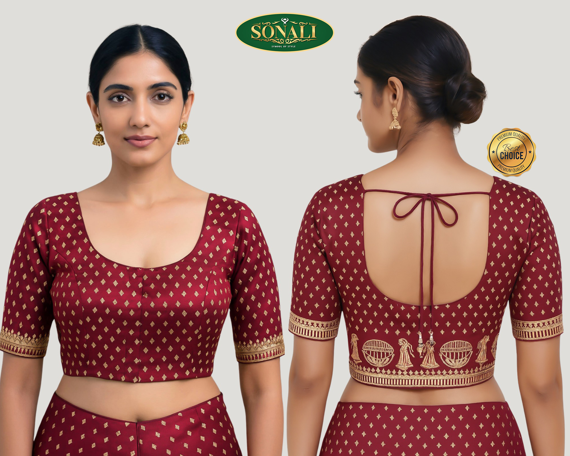 Sonali Premier Quality Women's Readymade Embroidery Blouses