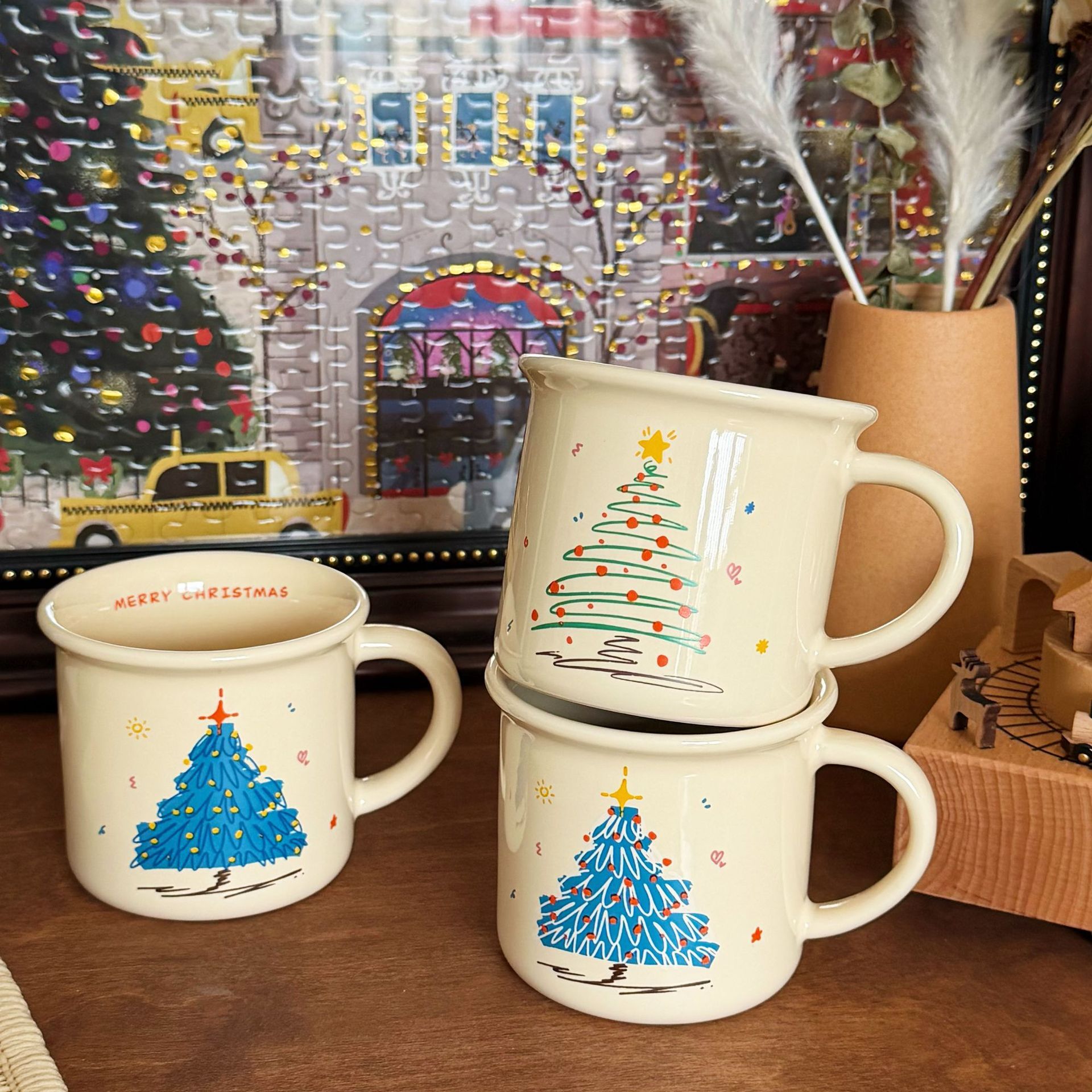 《6393》聖誕新年聖誕樹馬克杯 300 ml