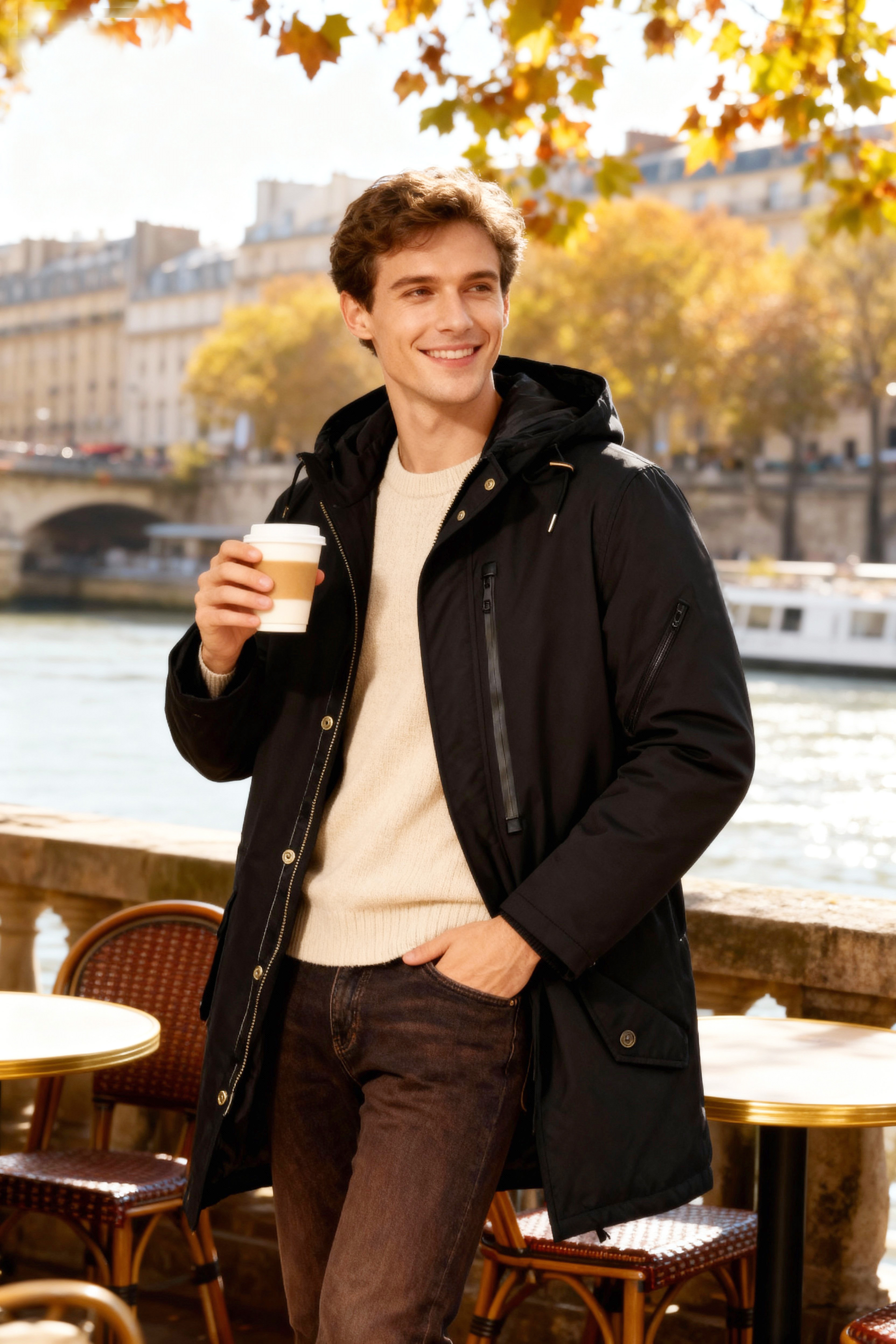 209075ijktsDJ 秋冬季16個口袋多功能羽絨派克外套