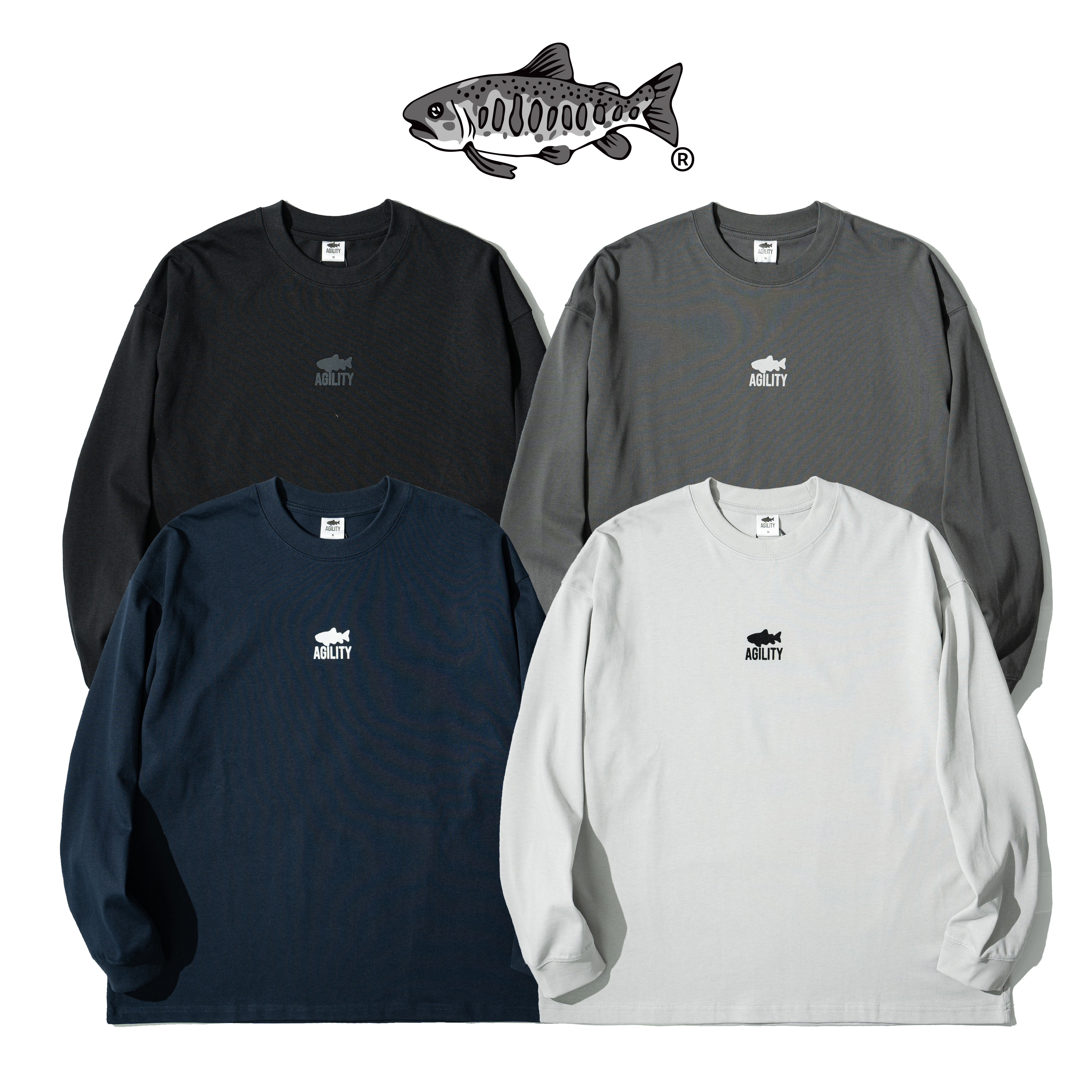 AGILITY Image Heavy LS Tee / Shadow 魚影植絨 長袖Tee [RS2-SW]