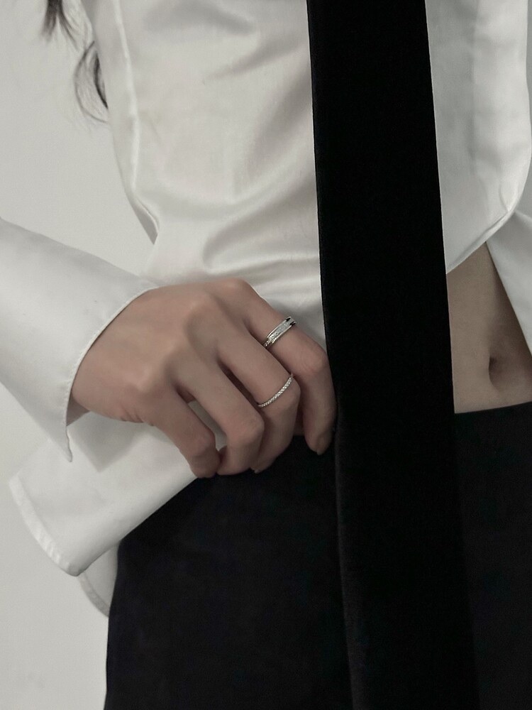 OFUSE - 24 winter - cubic ring set