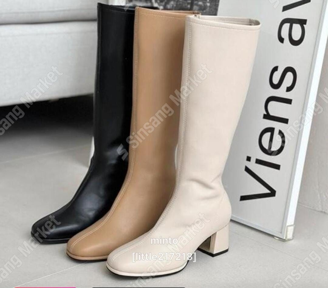 SH5237 氣質真皮顯瘦長靴 *足碼*