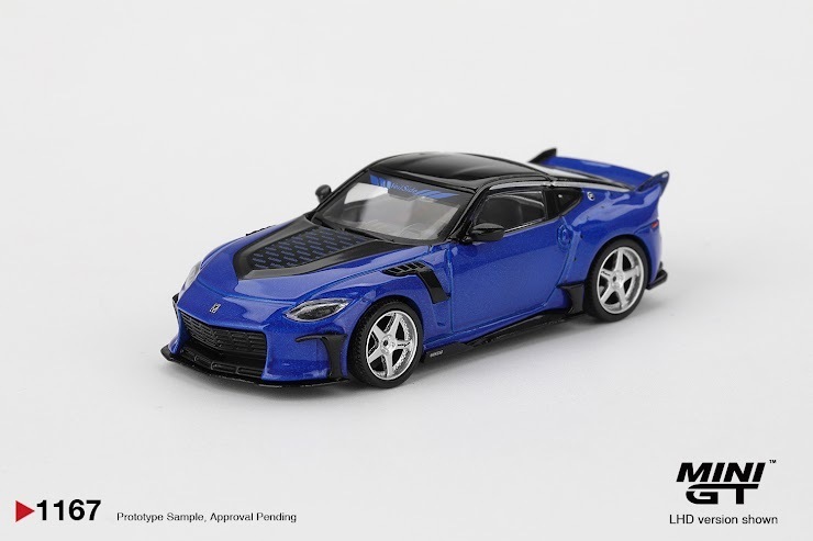 PO-$80 * MINI GT * 1:64 1167 Nissan Z VeilSide FFZ400 Seiran Blue RHD