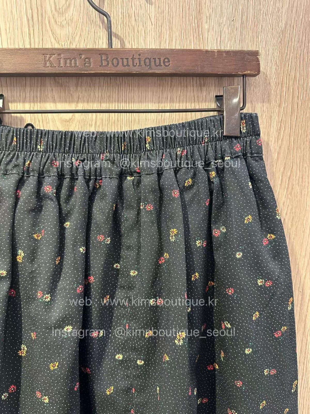 KM5214 波點小花中長裙