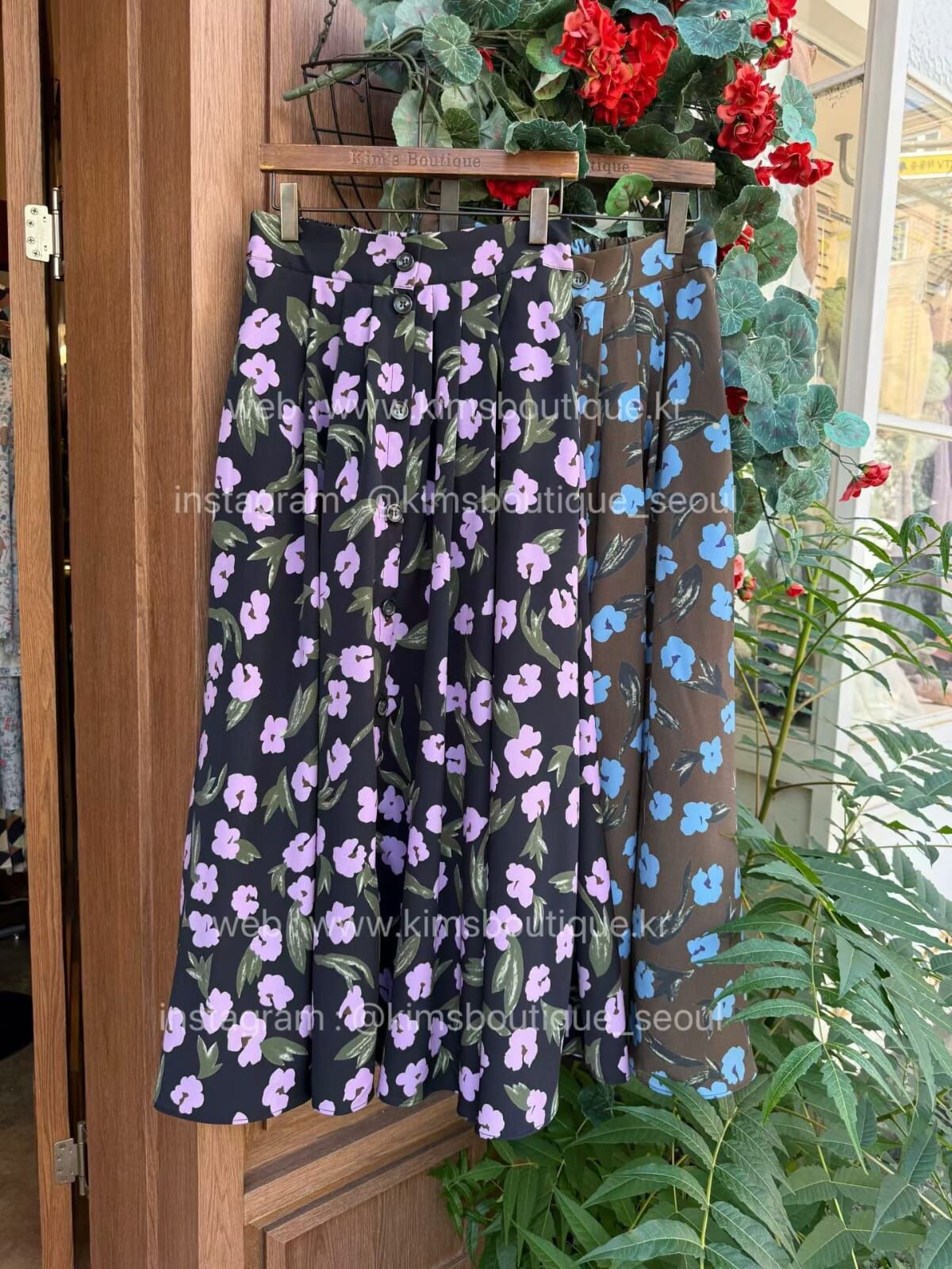 KM5216 大花圖案綁半裙