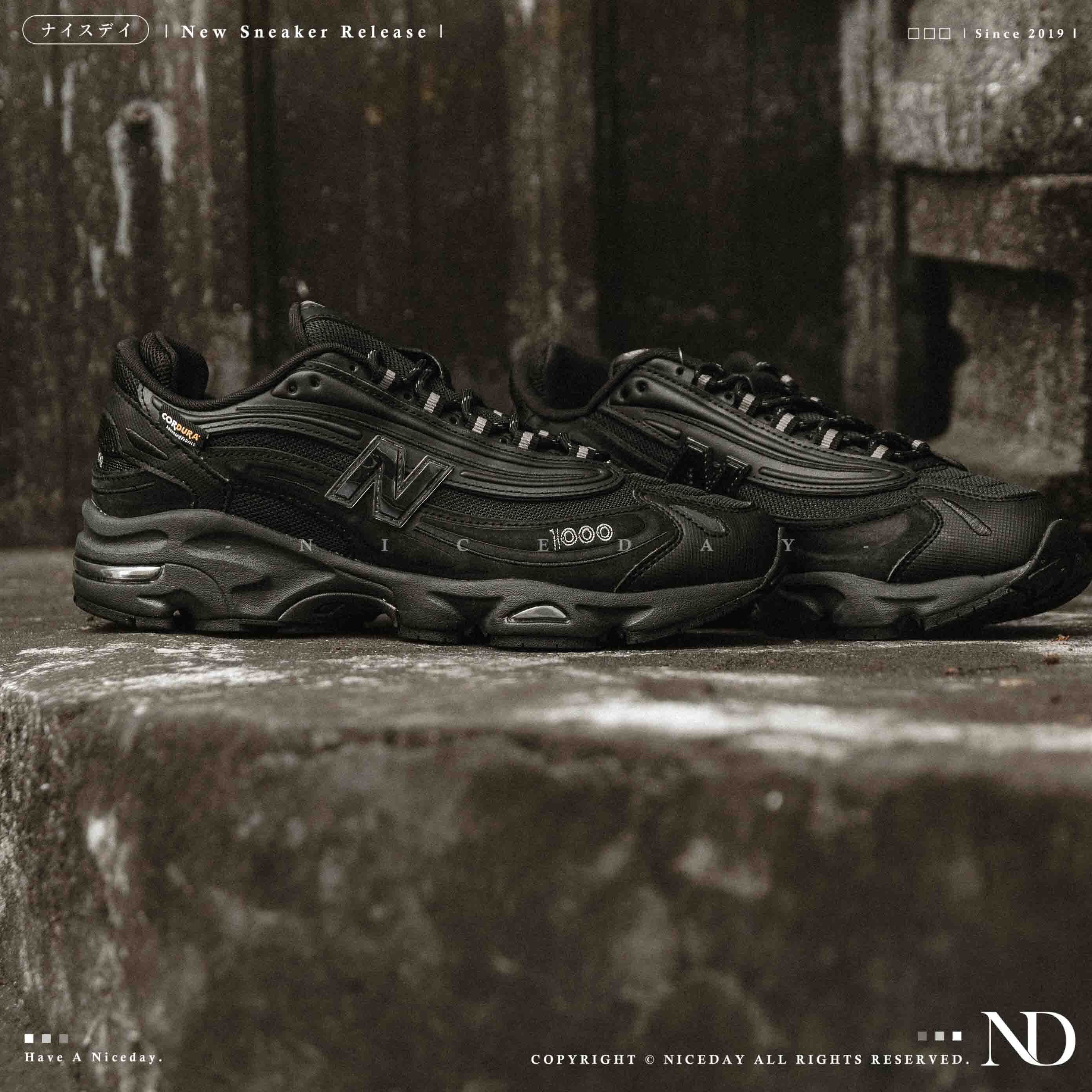 NICEDAY 現貨 New Balance 1000 全黑 黑 黑魂 CORDURA 抗撕裂 復古 M1000K