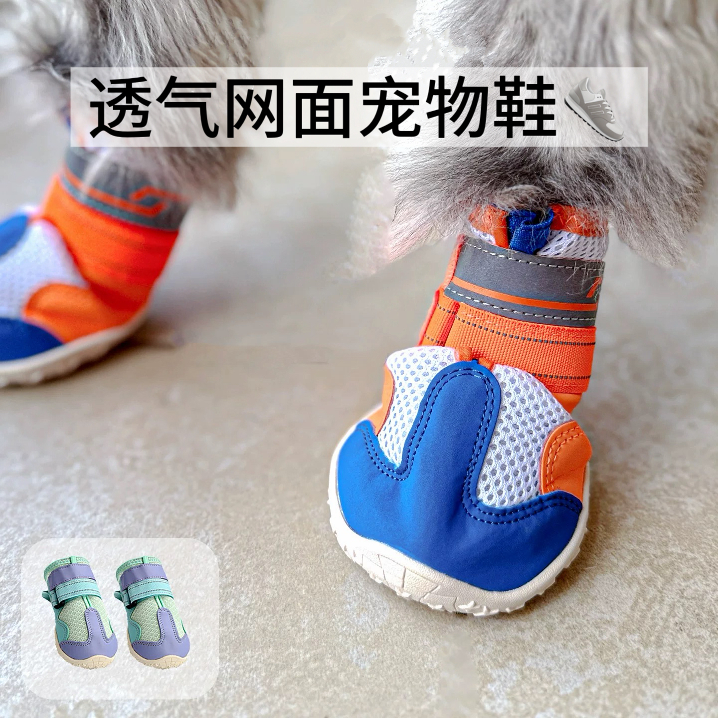 宠物透气网面布鞋 轻便防掉防脏外出鞋