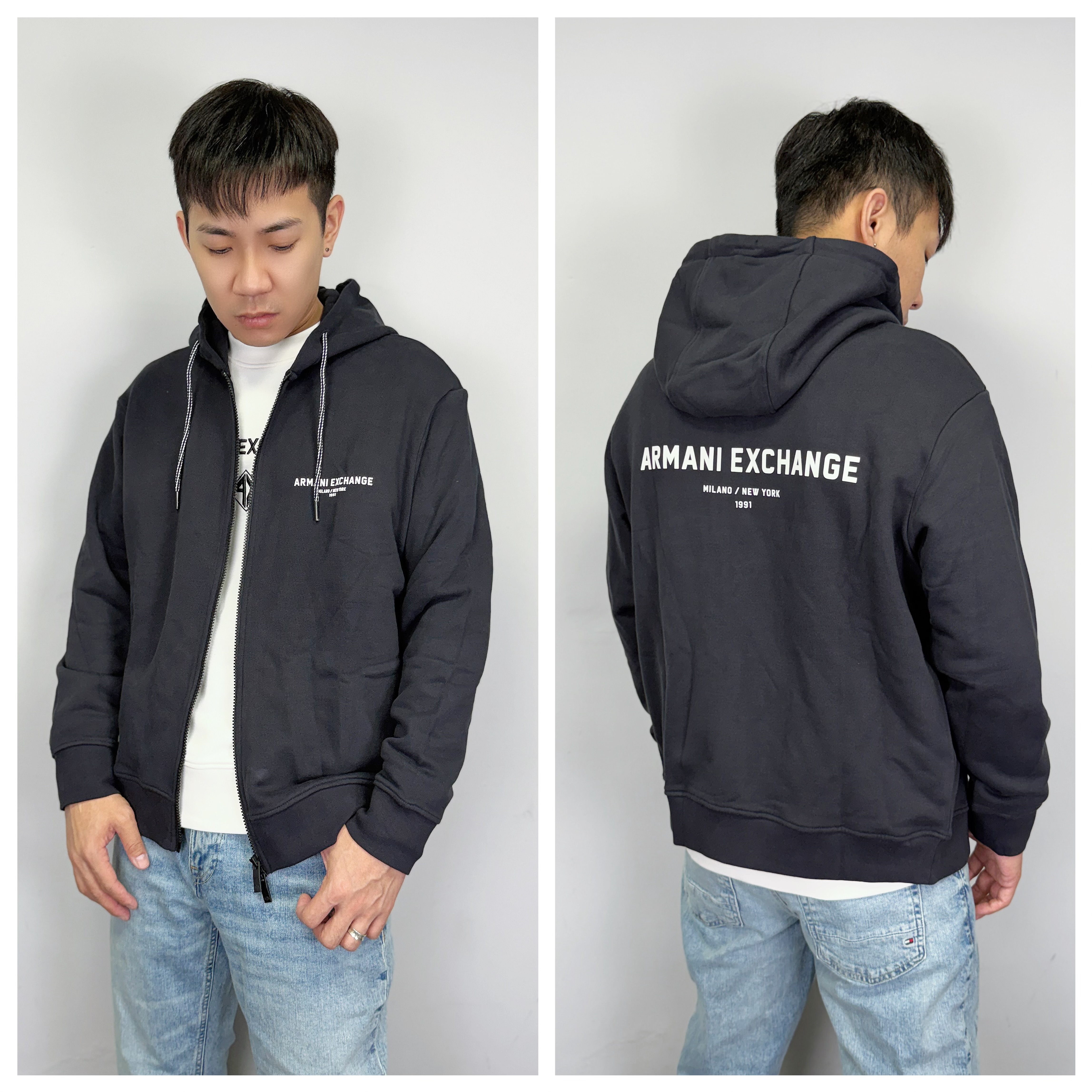 Armani Exchange AX 背後字母 連帽外套 棉外套