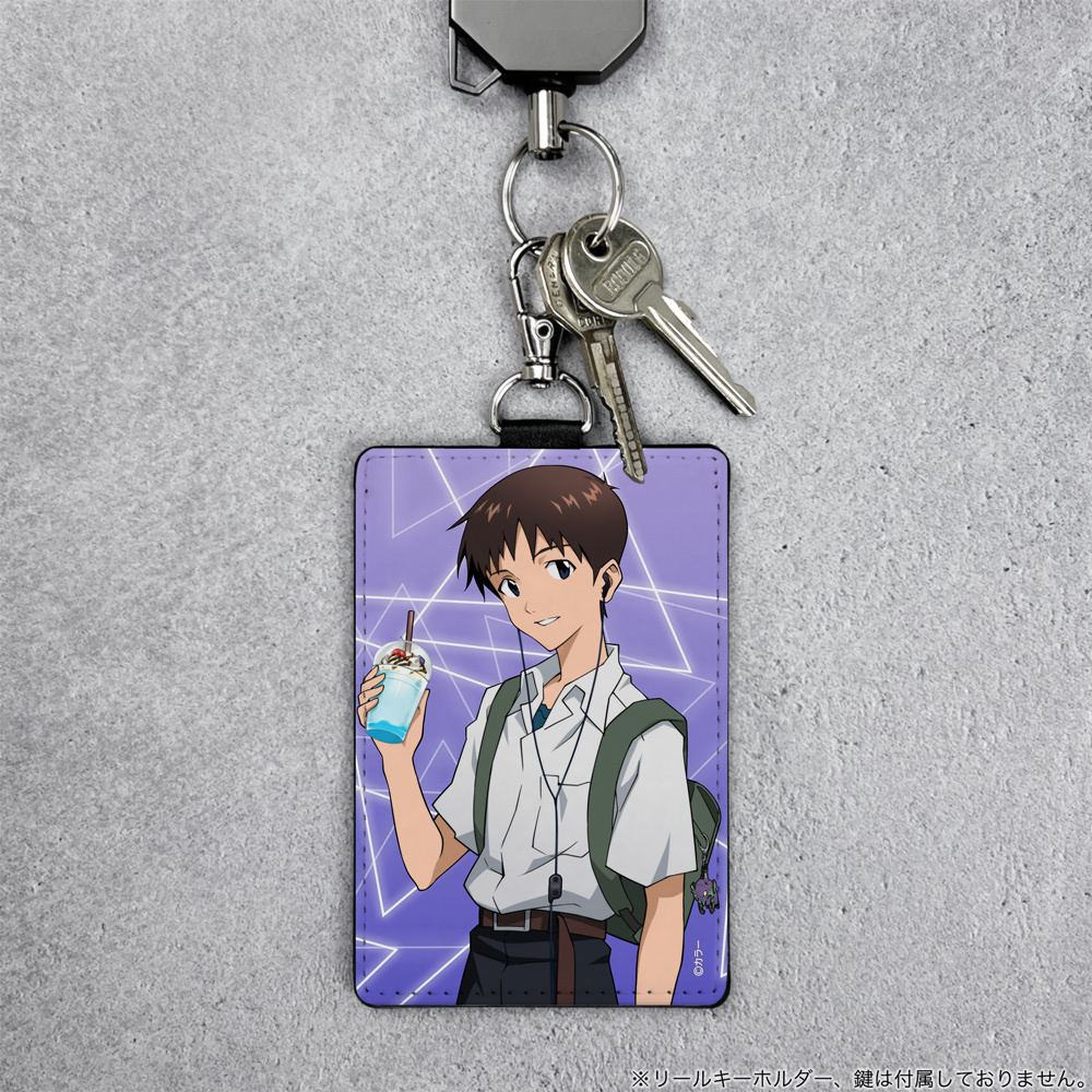 Cospa 1201 描き下ろし 碇シンジ パスケース（ナスカン付き） 制服Ver. [EVANGELION]