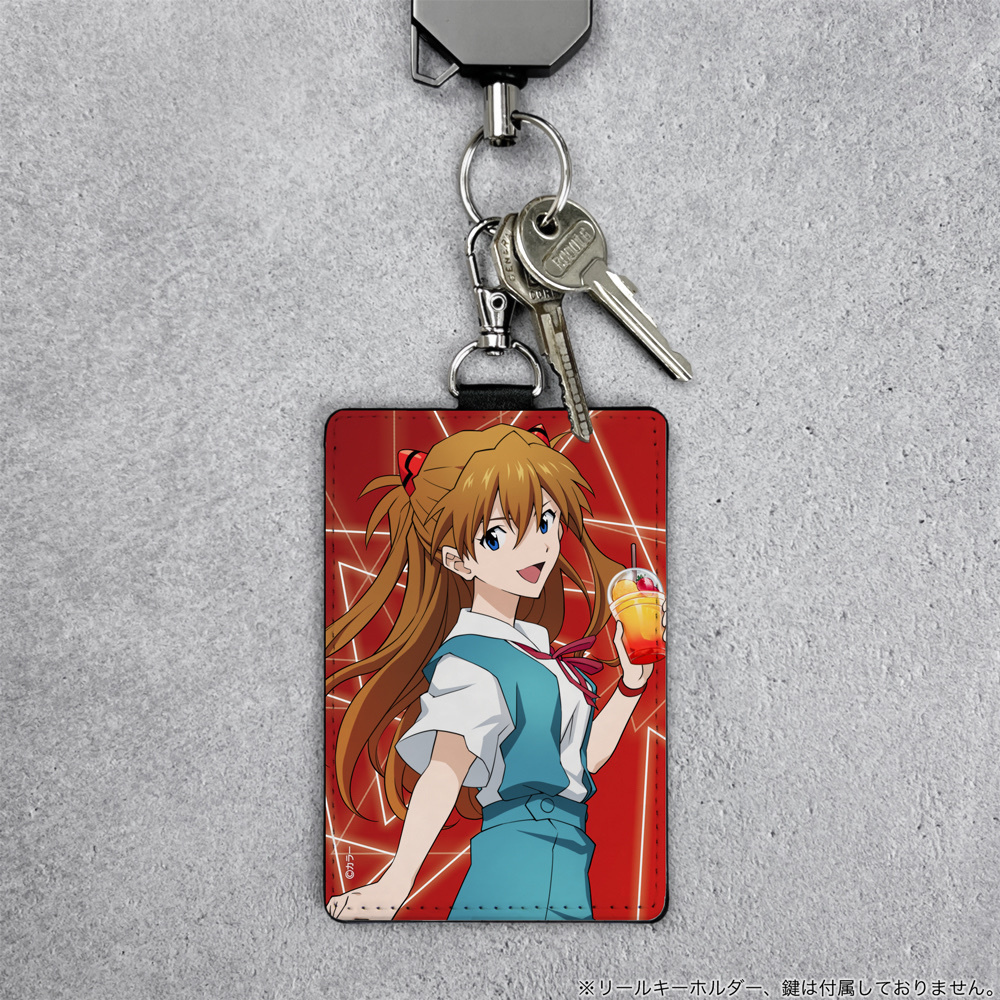 Cospa 1201 描き下ろし 式波・アスカ・ラングレー パスケース（ナスカン付き） 制服Ver. [EVANGELION]