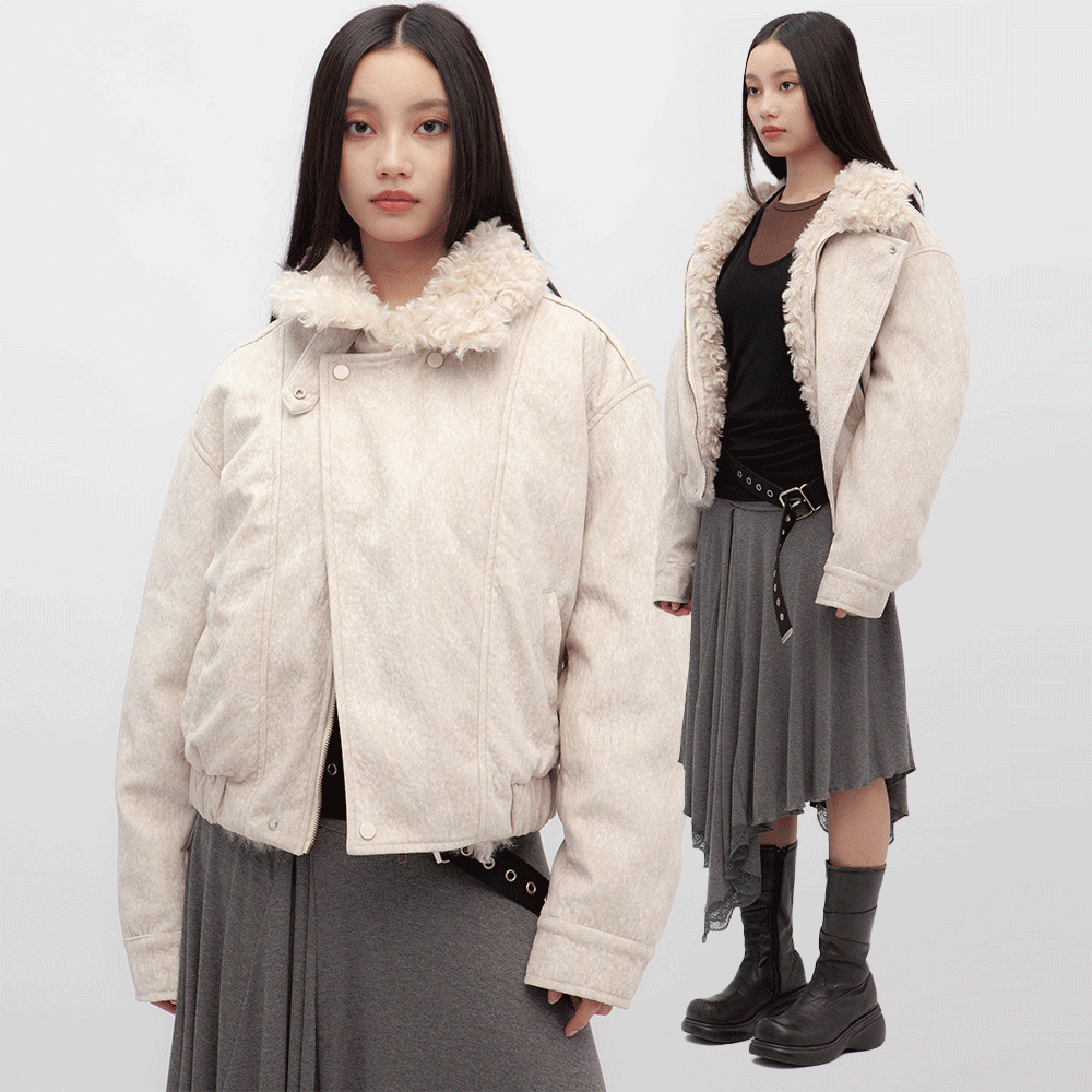 蓬鬆毛領加厚外套(in stock)