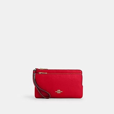 [U] COACH IM/TRUE RED CU919 DOUBLE ZIP WALLET, 196395999064 (UCO79)