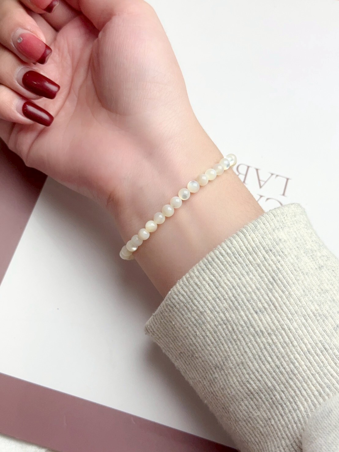 白貝母水晶手鍊