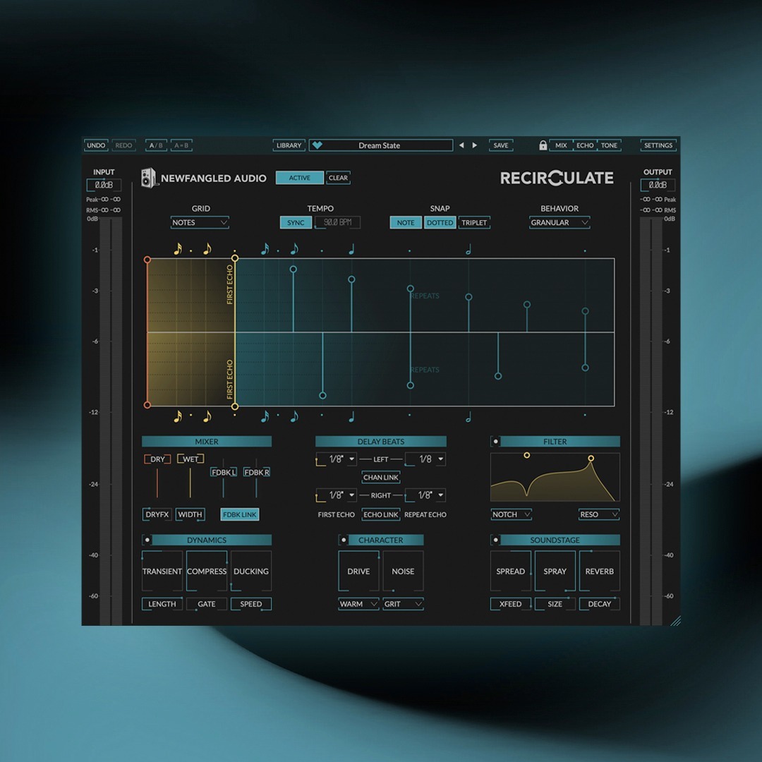 Newfangled Recirculate ｜ 進階多節奏反饋延遲插件