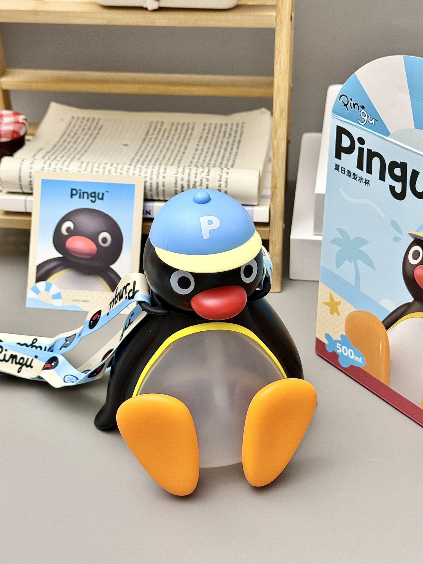 代購-<1000元左右交換禮物>正版授權 Pingu聯名款 Pingu 造型水杯