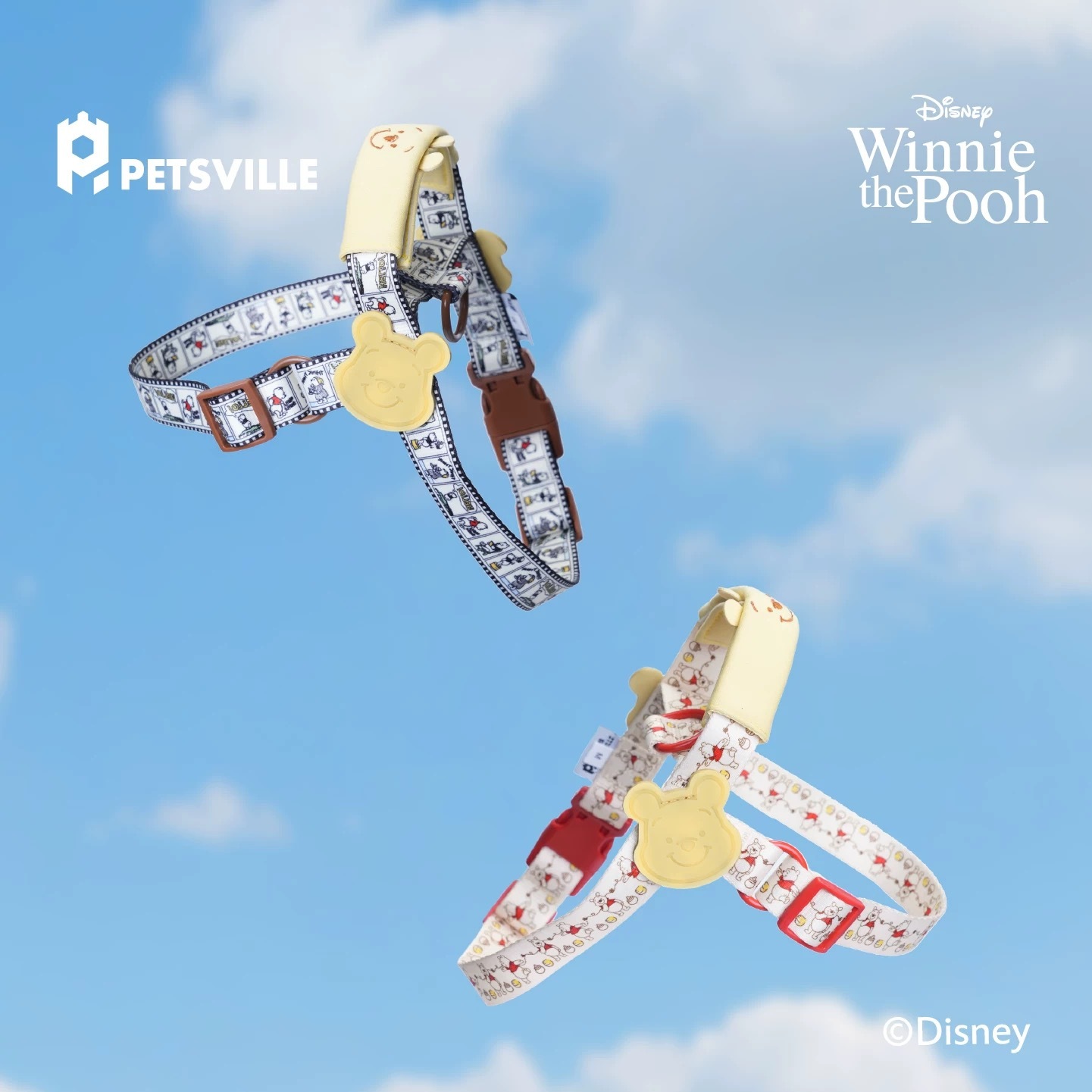 派思维 迪士尼联名 宠物牵引绳胸背带手提背心式 猫狗外出套装